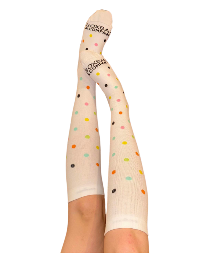 Birthday Cake Compression Socks | Comfort Calf & Standard