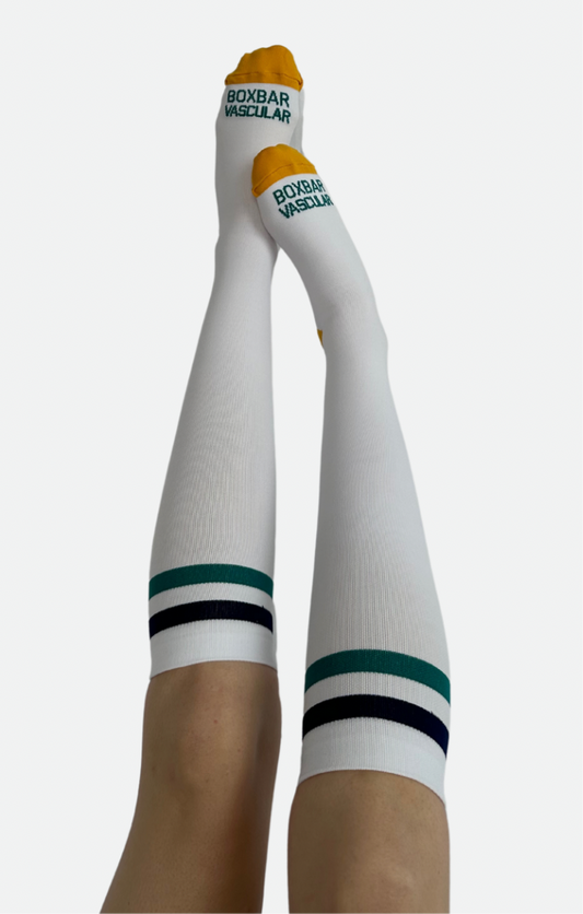 White Stripe Compression socks